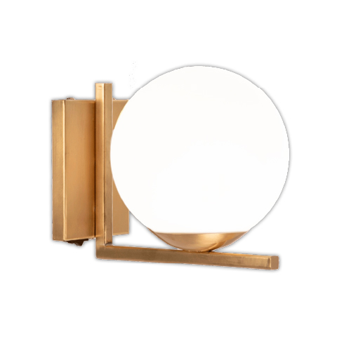 Aplique de pared con globo 8x15 E27 bronce mate